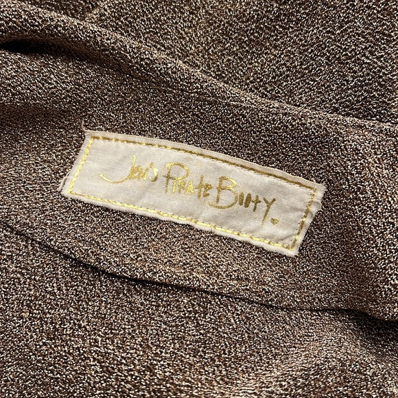 SOLD Jen's Pirate Booty NWOT Metallic Atomic Maxi Dress in Champagne Size M - Picture 11 of 14